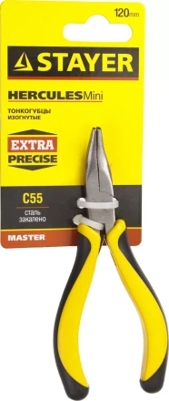 Тонкогубцы STAYER "MASTER" изогнутые "HERCULES" "MINI", 120мм 2218-3_z03 купить в Когалыме