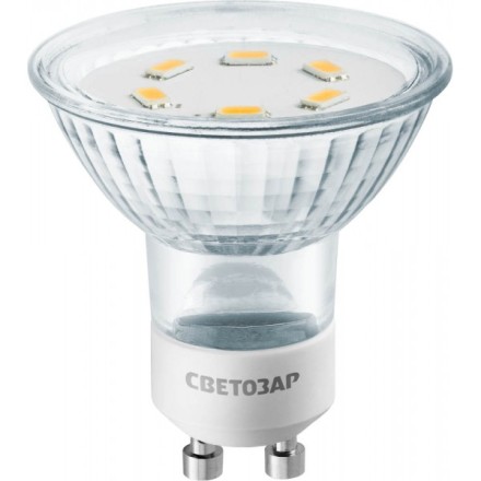Лампа СВЕТОЗАР светодиодная &quot;LED technology&quot;, цоколь GU10, яркий белый свет (4000К), 220В, 3Вт (25) 44565-25_z01 купить в Когалыме