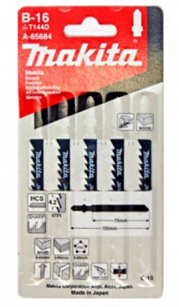 Пилки для лобзика Makita B-16 A-85684 (дерево, ДСП, PVC) купить в Когалыме
