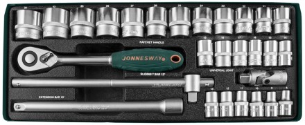 Набор головок торцевых 1/2&quot;DR 8-34мм 28предметов S04Н4728S Jonnesway 47534 купить в Когалыме