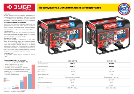 Генератор многотопливный ЗЭСГ-2200-М2 серия МАСТЕР купить в Когалыме