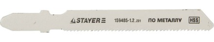 Полотна STAYER &quot;STANDARD&quot;, T118A, для эл/лобзика, HSS, по металлу (1-3мм), EU-хвост., шаг 1,2мм, 55мм, 2шт 159485-1.2_z01 купить в Когалыме