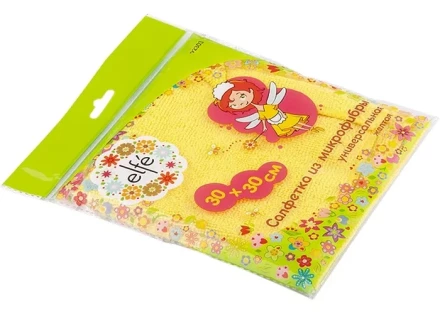 Салфетка универсальная из микрофибры голубая 300х300 мм Elfe 92302 купить в Когалыме