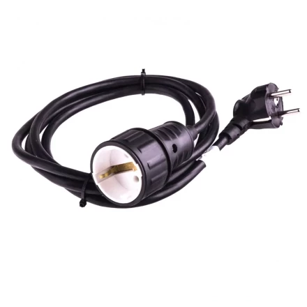 Удлинитель бытовой с заземлением 2 м 1 прорезиненная розетка 16 A серия УХз16 Denzel 95916 купить в Когалыме