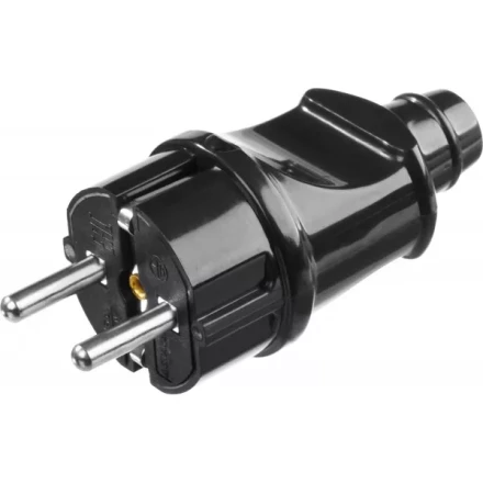 Вилка MAXElectro электрическая, 16А/220В, с заземлением, черная, STAYER 55160-B купить в Когалыме