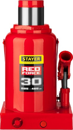 Домкрат гидравлический бутылочный &quot;RED FORCE&quot;, 30т, 285-465 мм, STAYER 43160-30 43160-30_z01 купить в Когалыме