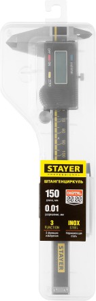 Штангенциркуль STAYER &quot;MASTER&quot; электронный, направляющая из композитных матер. на основе углеродного волокна, пластик корпус, шаг измерения 0,1, 150мм 34411-150 купить в Когалыме