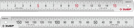ЗУБР Про-15, длина 0.15 м, усиленная нержавеющая линейка, Профессионал (34280-015) купить в Когалыме