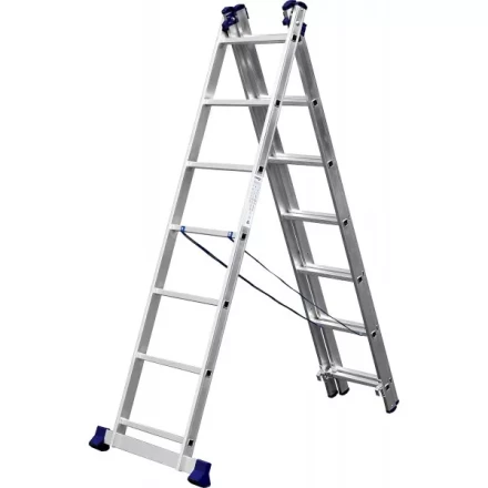 Лестница СИБИН универсальная, трехсекционная со стабилизатором, 7 ступеней 38833-07 купить в Когалыме