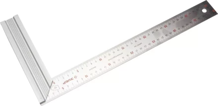 Угольник ЗУБР "ЭКСПЕРТ" столярный, усиленная алюминиевая рукоятка, нержавеющее полотно 37мм, длина 400мм 34394-40 купить в Когалыме