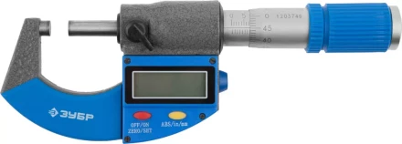 Микрометр ЗУБР "ЭКСПЕРТ" гладкий цифровой, МКЦ 25, диапазон 0-25мм, шаг измерения 0,001мм 34482-25_z01 купить в Когалыме
