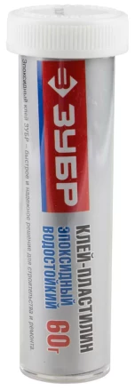 Клей-пластилин ЗУБР эпоксидный водостойкий, на блистере, 60 г 41958 купить в Когалыме