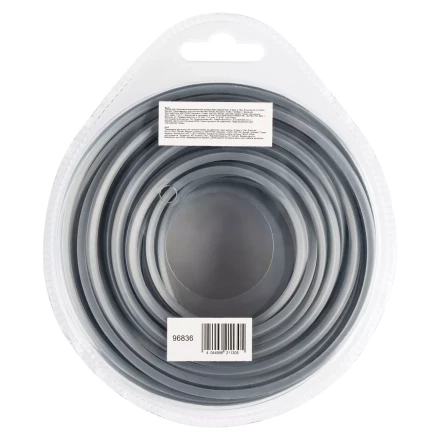 Леска для триммера армированная алюминием квадратная Denzel 3,0мм х 15м, блистер ALUFLEX 96836 купить в Когалыме