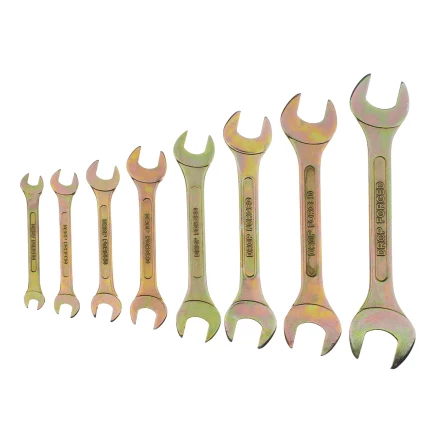 Набор ключей рожковых 6-22 мм, 8 шт, желтый цинк Сибртех 15280 купить в Когалыме