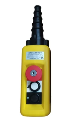 Пульт управления XAC-A2913Y для тали (2 кнопки, 2 скорости, ключ-марка, стоп, IP65, 380В) 1049278 купить в Когалыме