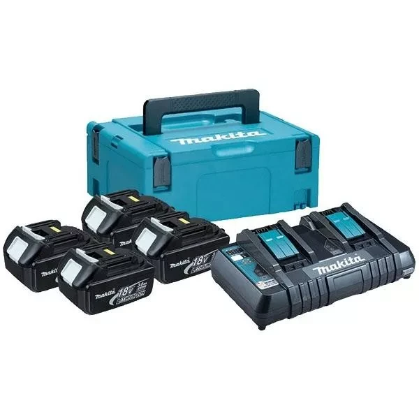 Набор 4 аккумулятора Makita BL 1850B 198312-4, 5 Ач и Зарядное устройство DC 18 RD в MakPac купить в Когалыме