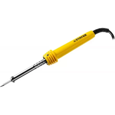Паяльник MAXTerm с пластмассовой рукояткой, жало - конус, STAYER 55305-30, 30 Вт 55305-30 купить в Когалыме