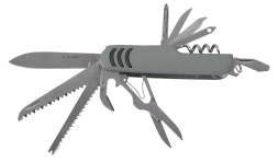 Многофункциональный нож ЗУБР 12в1 обрезиненная рукоятка 90 мм складной мультитул 47780