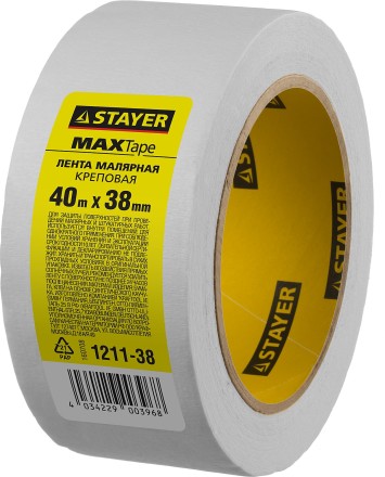 Малярная лента STAYER &quot;MASTER&quot;, креповая, 38мм х 40м 1211-38 купить в Когалыме