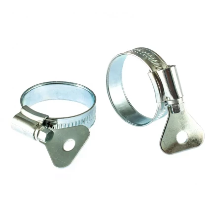 Хомуты металлические червячные 25-38 мм ширина 12 мм W1 с металлическим ключом 2 шт Сибртех 476527 купить в Когалыме