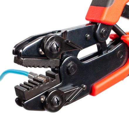 Пресс-клещи КВТ СТВ+9 с 9 матрицами МПК для опрессовки разъемов, втулочных, изолированных и неизолированных наконечников (набор) (89183) купить в Когалыме