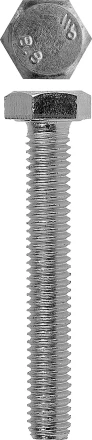 Болт ЗУБР с шестигранной головкой, DIN 933, класс прочности 8.8, оцинкованный, M8 x 80 мм, ТФ0, 500 шт. 4-303070-08-080 купить в Когалыме