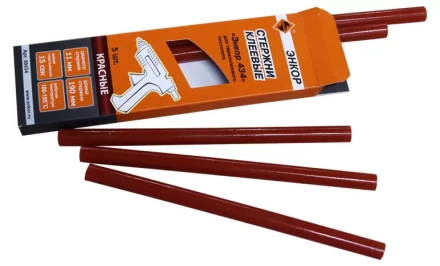 Стержень клеевой 11х190мм ЭНКОР 434 5шт красный 50434 купить в Когалыме