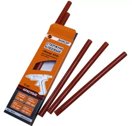 Стержень клеевой 11х190мм ЭНКОР 434 5шт красный 50434 купить в Когалыме