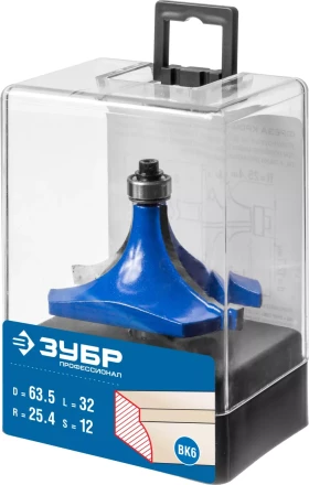 ЗУБР 63.5 x 32 мм, радиус 25 мм, фреза кромочная калевочная №1, Профессионал (28701-63.5) купить в Когалыме