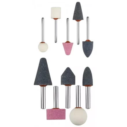 Набор ЗУБР "МАСТЕР": Абразивные минишарошки-насадки для гравера и дрели, хвостовик d 3,2мм,  d 6мм 35998-H10 купить в Когалыме