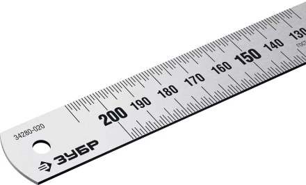 ЗУБР Про-20, длина 0.20 м, усиленная нержавеющая линейка, Профессионал (34280-020) купить в Когалыме