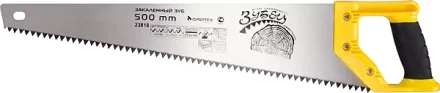 Ножовка по дереву "Зубец" 500 мм шаг зуба 7мм зуб 2D калёный зуб 2-х комп. рукоятка Сибртех 23818 купить в Когалыме