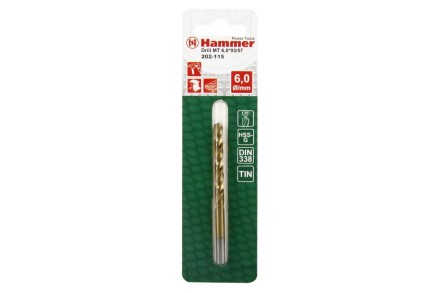 Сверло по металлу HAMMER Ф6х93мм (DR MT 6,0мм*93/57мм) купить в Когалыме