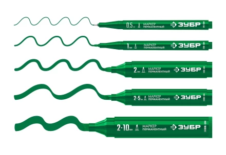 ЗУБР МП-300 зеленый, 2 мм перманентный маркер (06322-4) купить в Когалыме