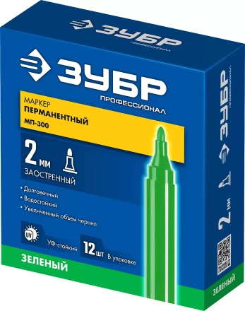 ЗУБР МП-300 зеленый, 2 мм перманентный маркер (06322-4) купить в Когалыме