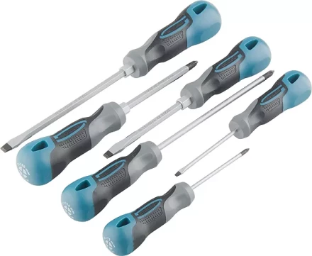 Набор отвёрток 6 шт S2 трехкомпонентная рукоятка GROSS 12164 купить в Когалыме
