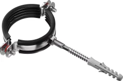 ЗУБР 2, цинк, 1 шт, трубный хомут с сантехнической шпилькой и дюбелем (37866-59-65)