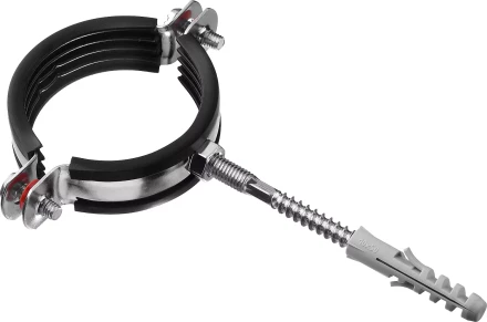 ЗУБР 2, цинк, 1 шт, трубный хомут с сантехнической шпилькой и дюбелем (37866-59-65) купить в Когалыме