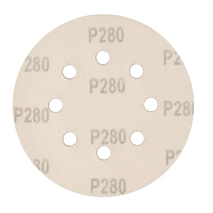 Круг абразивный на ворсовой подложке под "липучку", перфорированный, P 280, 125 мм, 5 шт Сибртех 738127 купить в Когалыме