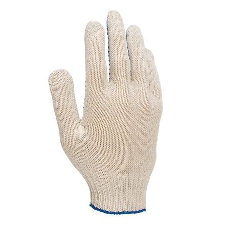 Перчатки трикотажные усиленные, с ПВХ точкой, 7 класс вязки Россия 677725 купить в Когалыме