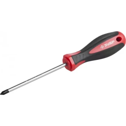 Отвертка ЗУБР "МАСТЕР", Cr-v, эргономичная двухкомпонентная рукоятка, PH1x100мм 25062-1-100_z03 купить в Когалыме