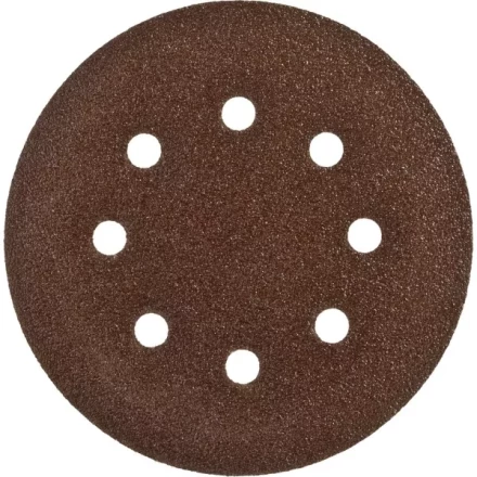 Круг шлифовальный ЗУБР "СТАНДАРТ" из абразивной бумаги на велкро основе, 6 отв., Р60, 150мм, 5шт 35350-150-060 купить в Когалыме