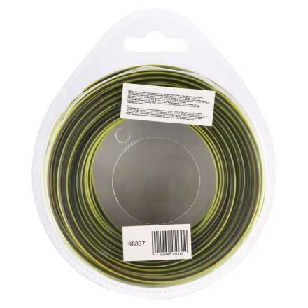 Леска для триммера двухкомпонентная квадратная, 2,0мм х 15м, блистер SkyCutter Denzel 96837 купить в Когалыме