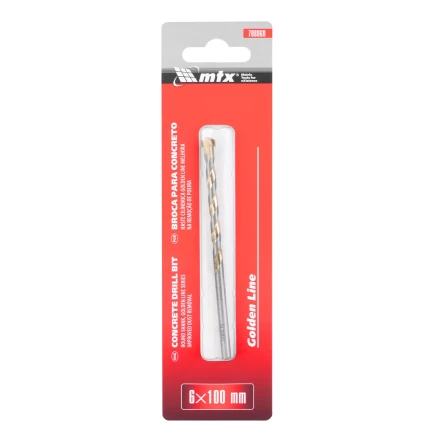 Сверло по бетону Matrix Golden Line, 6 х 100 мм цилиндрический хвостовик, 708069 купить в Когалыме