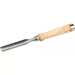 Стамеска-долото ЗУБР "ЭКСПЕРТ" полукруглая с деревянной ручкой, хромованадиевая сталь, 20мм 1822-20_z01