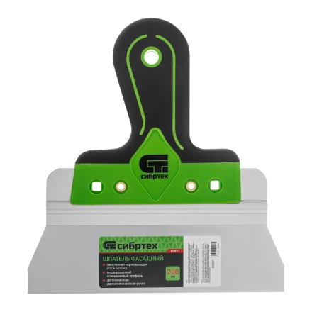 Шпатель фасадный Сибртех , нержавеющая сталь 420S45, 200 мм, 2-компонентная ручка, 85591 купить в Когалыме