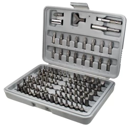 Набор бит, адаптеры для бит, CrV, 100 предм., в пласт. боксе SPARTA 113975