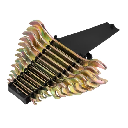 Набор ключей рожковых Сибртех 15281, 6-32 мм, 12 шт, желтый цинк купить в Когалыме