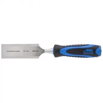 Долото-стамеска,плоская,38мм, двухкомпонентная рукоятка,металлический затыльник БАРС 24659 купить в Когалыме