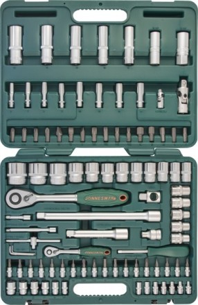 Набор головок торцевых 1/2&quot;DR 10-32мм 1/4&quot;DR 4-14мм 94предмета Jonnesway S04Н52494S 47400 купить в Когалыме
